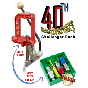 45 ACP Challenger 40th Anniversary Pack with Breech Lock Carbide 3-Die Set (LEEPRODUCT)