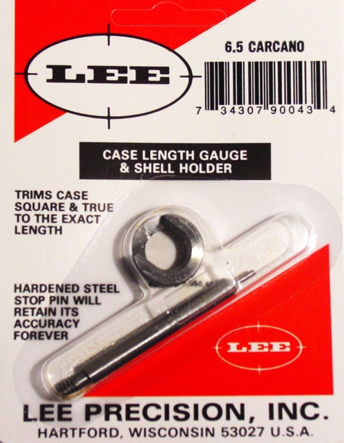 Lee Case Length Gage and Shellholder 6.5mm Carcano