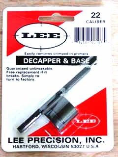 Lee Decapper and Base 22 Caliber