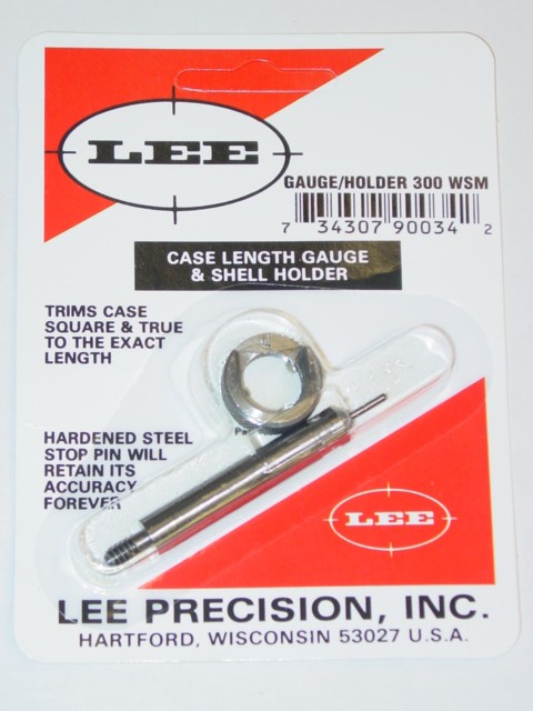 Lee Case Length Gage and Shellholder 300 Winchester Short Magnum (WSM)