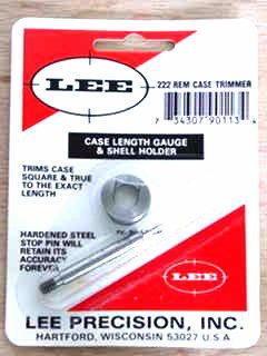Lee Case Length Gage and Shellholder 222 Remington