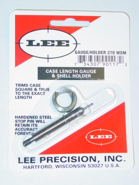 Lee Case Length Gage and Shellholder 270 Winchester Short Magnum (WSM)