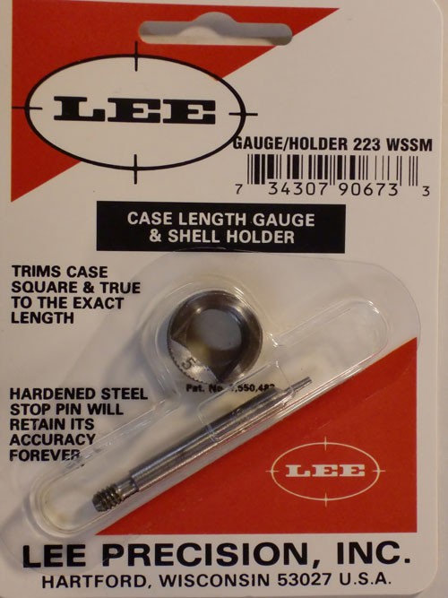 Lee Case Length Gage and Shellholder 223 Winchester Super Short Magnum (WSSM)