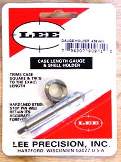 Lee Case Length Gage and Shellholder 458 Winchester Magnum