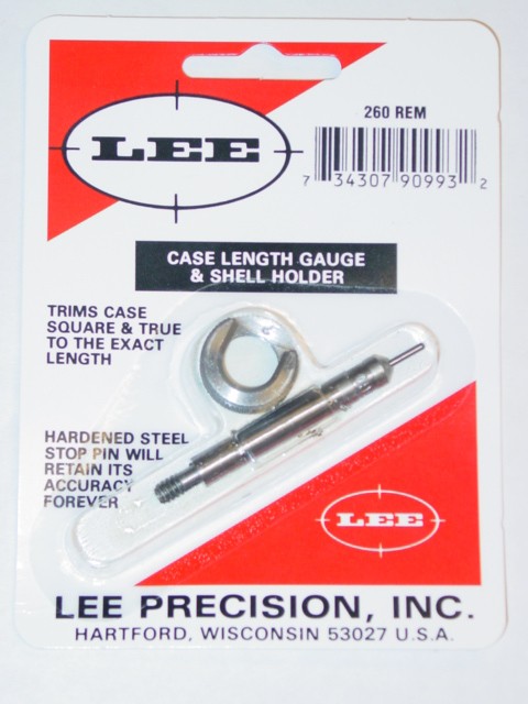 Lee Case Length Gage and Shellholder 260 Remington